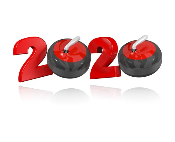 Pedra de curling 2020 Design — Fotografia de Stock