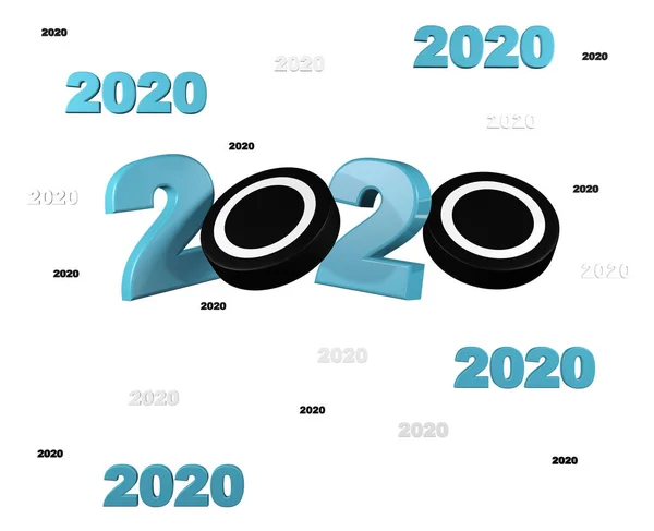 Viele Entwürfe für Eishockey 2020 — Stockfoto