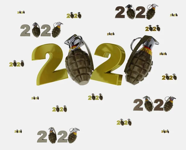 Many Military Hand Grenade 2020 Designs with lots of Grenades — Stock Photo, Image