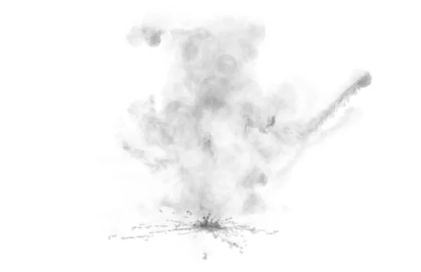 Тонкий дым отдыхает от конца взрыва — стоковое фото