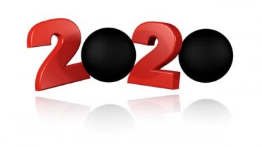 Squash Ball 2020 tasarımı Sonsuz Rotasyon Beyaz Arka Plan üzerinde