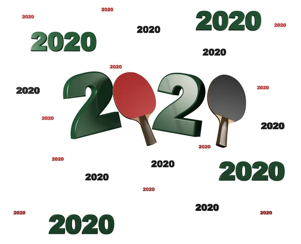 Řada stolních tenis 2020 (průmyslových) vzorů — Stock fotografie