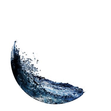 Büyük Sıvı Topun içinde pürüzlü yüzeye sahip sol alt dalga 