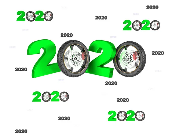 Birçok Moto Wheel 2020 Tasarımlar birçok Tekerlekler ile — Stok fotoğraf