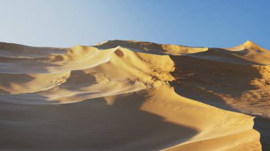 Mavi gökyüzü ile Sanal Çöl Dunes manzara