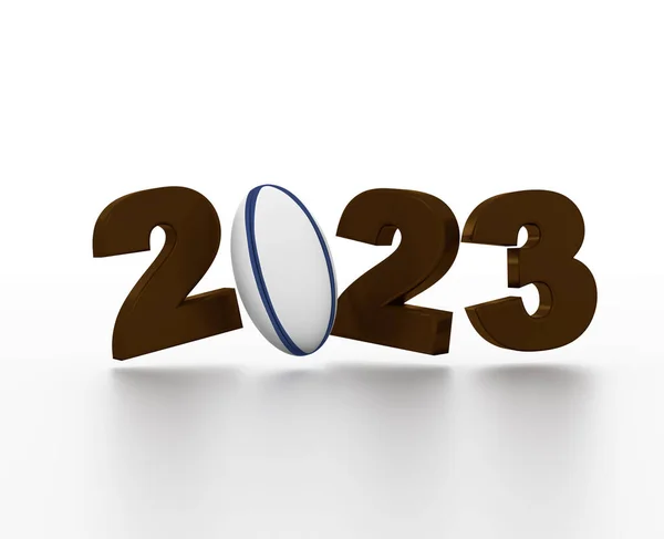 Регбі куля 2023 дизайн — стокове фото