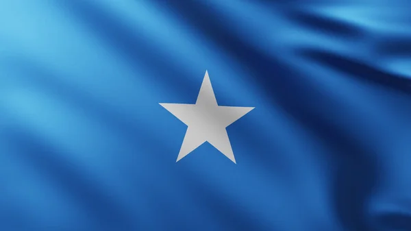 Große Flagge Von Somalia Vollbildhintergrund Wind Mit Wellenmustern — Stockfoto