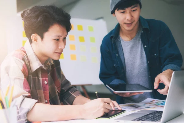 Team Designer Working Office Designers Brainstorming Meeting Team — Stock Photo, Image