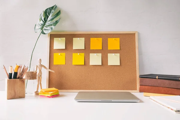 Copie Espaço Desktop Trabalho Estacionário Contexto Conceito Educação Empresa — Fotografia de Stock