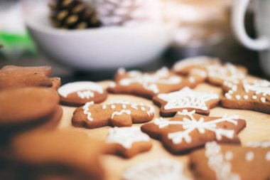 Noel kurabiye ve pişirme.