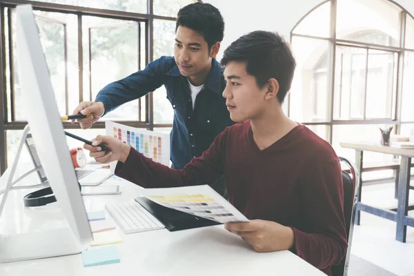 Team of creative designer working at office. — Stock Photo, Image