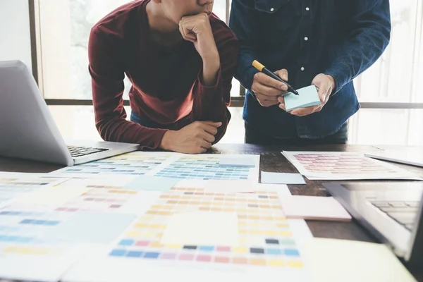 Team of creative designer working at office. — Stock Photo, Image