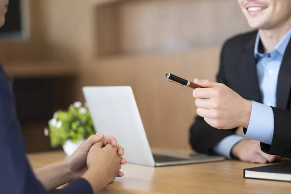 Situação empresarial, conceito de entrevista de emprego . — Fotografia de Stock