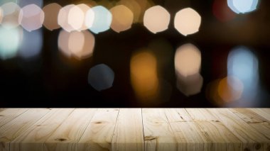 Görüntü arka plan coffee shop ile ahşap masa.