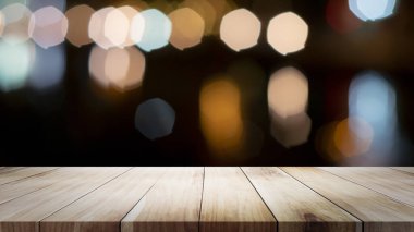 Görüntü arka plan coffee shop ile ahşap masa.