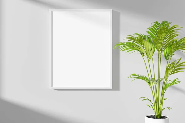 Photo Poster Frame Mockup Suitable Format Rendering — Stock Photo, Image