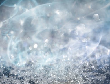 Gümüş Bokeh ve açık renkli