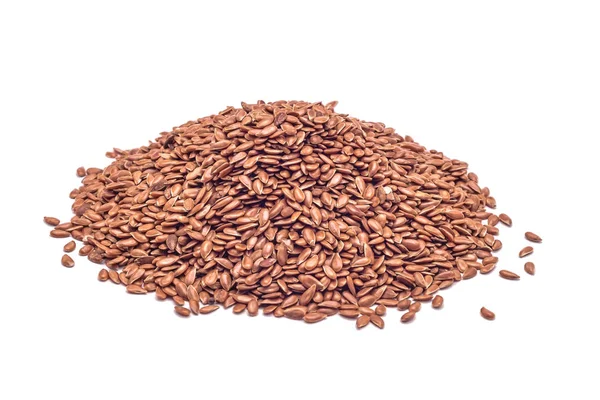 Heap Flax Seeds Isolated — Stock Photo, Image