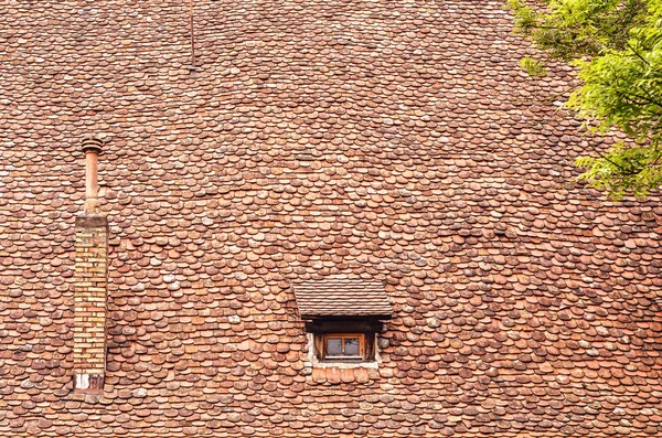 旧屋面砖背景 — 图库照片