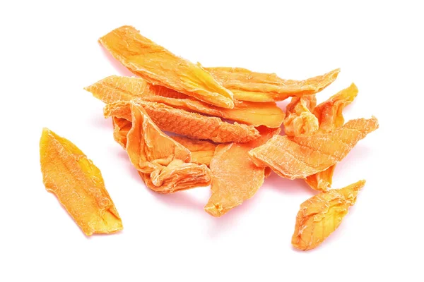 Dehydrated dry mango slices isolated — Stock Photo, Image