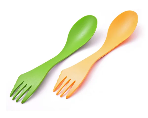 Camping spoon and fork tools Stock Picture