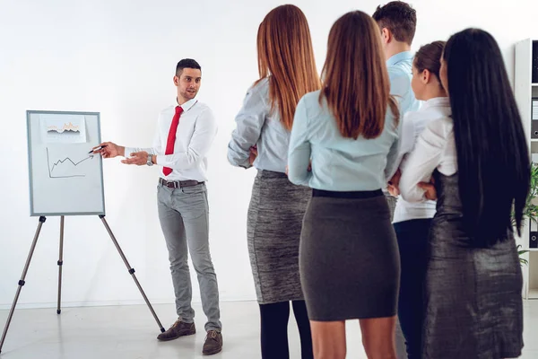 Business Team Som Har Möte Och Nya Projekt Ljusa Kontor — Stockfoto