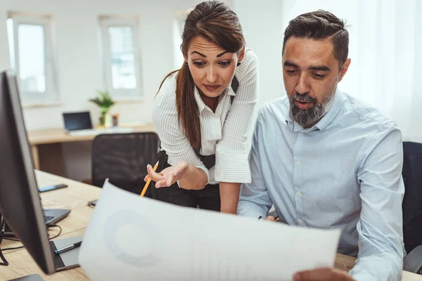 Creative Bussinesteam Werkt Aan Nieuw Project Kantoor — Stockfoto