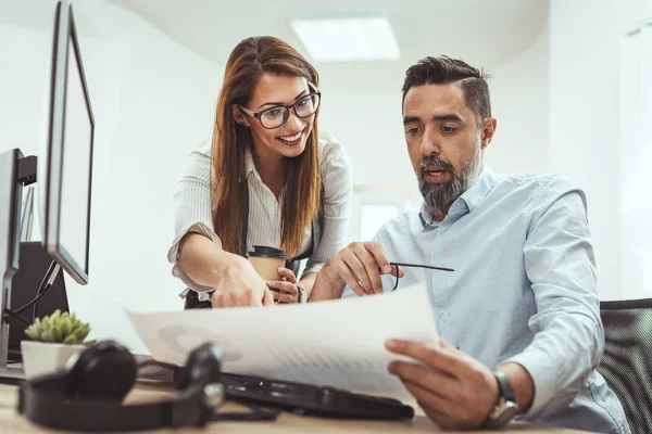 Empresas Creativasesteam Trabajando Nuevo Proyecto Oficina — Foto de Stock