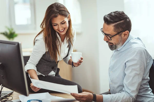 Creative Bussinesteam Werkt Aan Nieuw Project Kantoor — Stockfoto