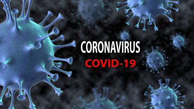 Salgın hastalık tehlikesi, insanlık salgını. Coronavirus 2019-nCov romanı Coronavirus kavramı Asya gribi salgınından sorumludur. Mikroskop altında yakın plan virüs. 3 Boyutlu Hazırlama.