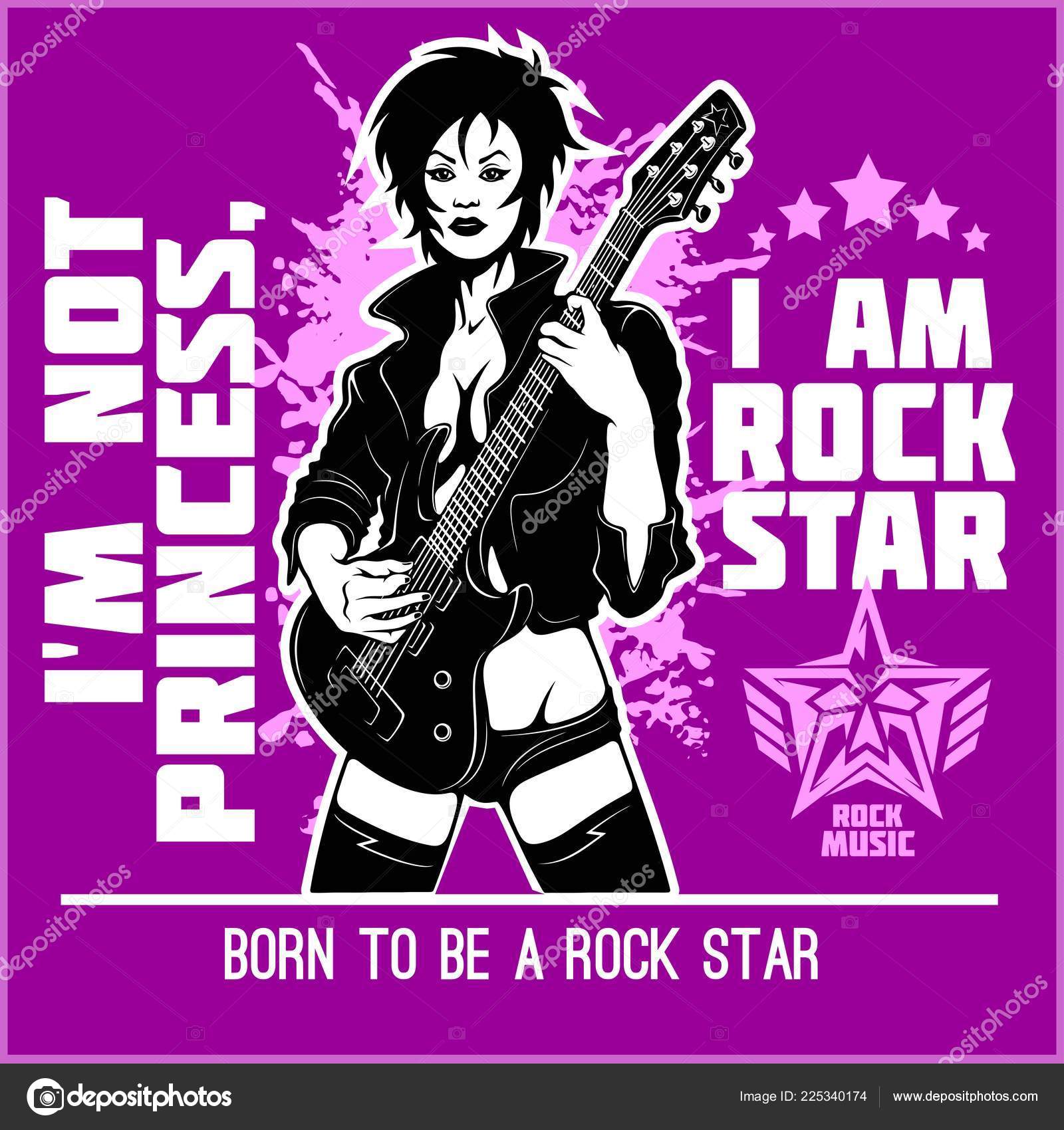 Cool rock star girl playing guitar Stock Vector Image by ©Digital-Clipart #225340174 Cool rock star girl playing guitar Stock Vector Image by ©Digital-Clipart #225340174