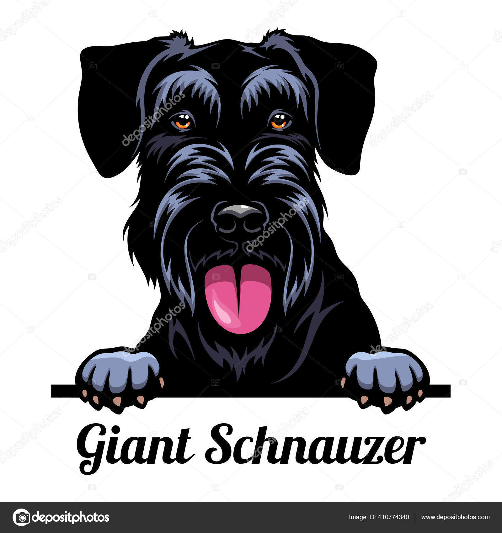 ジャイアント シュナウザー犬シルエット Imagenes De Stock De Arte Vectorial Depositphotos