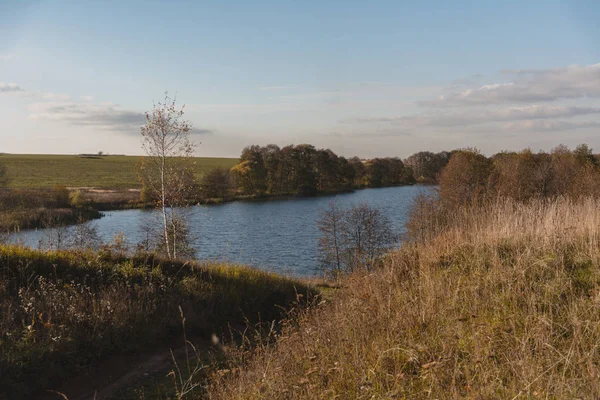 Stranden Sjön Moskva Regionen — Stockfoto