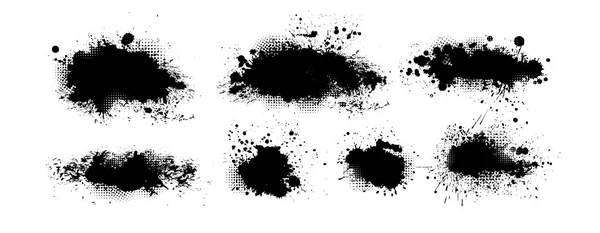 Eine Reihe schwarzer Gags. Vektorillustration — Stockvektor