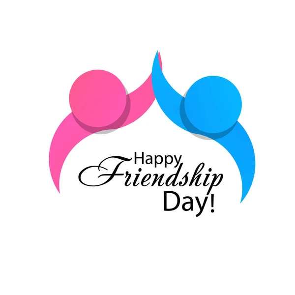 Happy Friendship day vector typographic design. Inspirational quote about friendship. Usable as greeting cards, posters, clothing, t-shirt for your friends. Vector illustration — Stock Vector