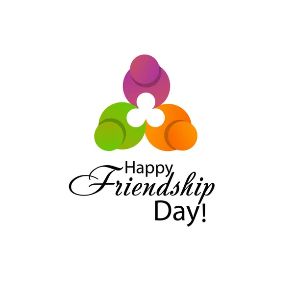 Happy Friendship day vector typographic design. Inspirational quote about friendship. Usable as greeting cards, posters, clothing, t-shirt for your friends. Vector illustration — Stock Vector