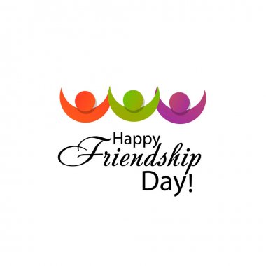 Mutlu dostluk günü vektör tipografik tasarım. Dostluk hakkında Inspirational alıntı. Arkadaşlarınız için tebrik kartları, poster, giyim, t-shirt olarak kullanılabilir. Vektör Illustration