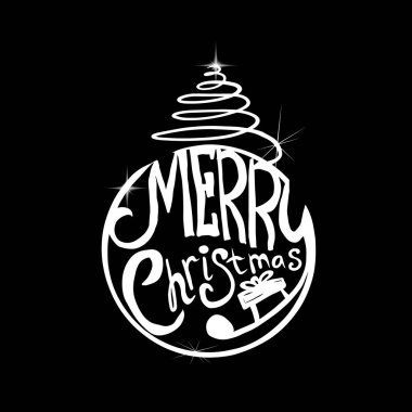 Mutlu Noeller. Noel ağacı soyutlama ile bir top. Vinctor