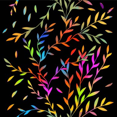 Kusursuz arka plan zarif varicoloured dalları olduğunu. Vektör