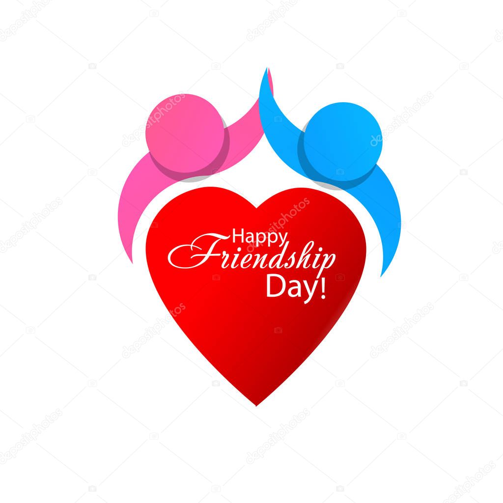 Happy Friendship day vector typographic design. Inspirational quote about friendship. Usable as greeting cards, posters, clothing, t-shirt for your friends. Vector illustration