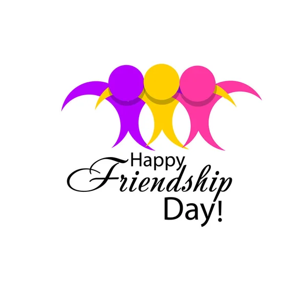 Happy Friendship day vector typographic design. Inspirational quote about friendship. Usable as greeting cards, posters, clothing, t-shirt for your friends. Vector illustration — Stock Vector