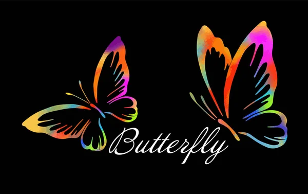 Барвистий метелик. Різнокольоровий абстрактний логотип метелика. Векторні — стоковий вектор