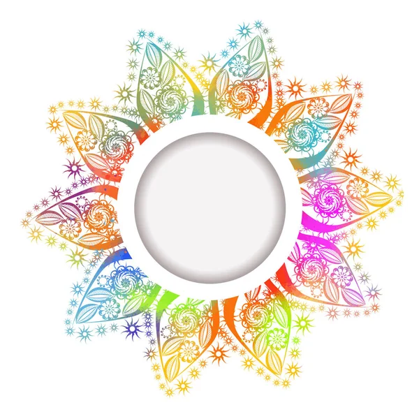 Veelkleurige ronde frame. Vector illustratie — Stockvector