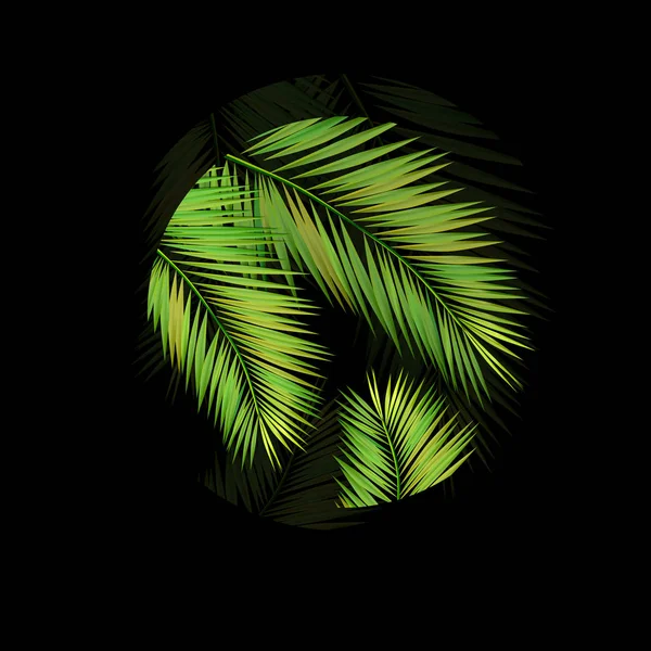 Palm leaves logo. Vector illustration — Stock Vector