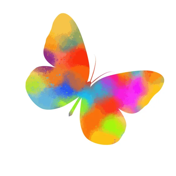 Mariposas de colores sobre un fondo blanco. Ilustración vectorial — Vector de stock