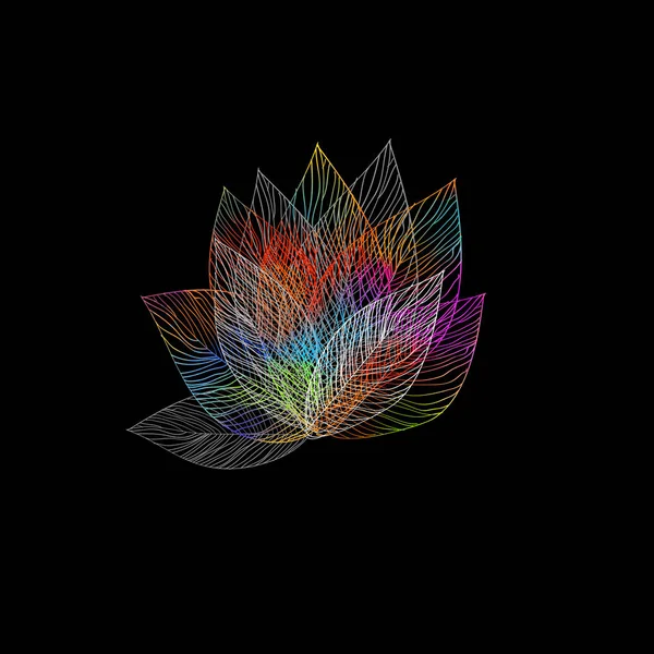 Abstraction avec des feuilles colorées. Vecteur — Image vectorielle