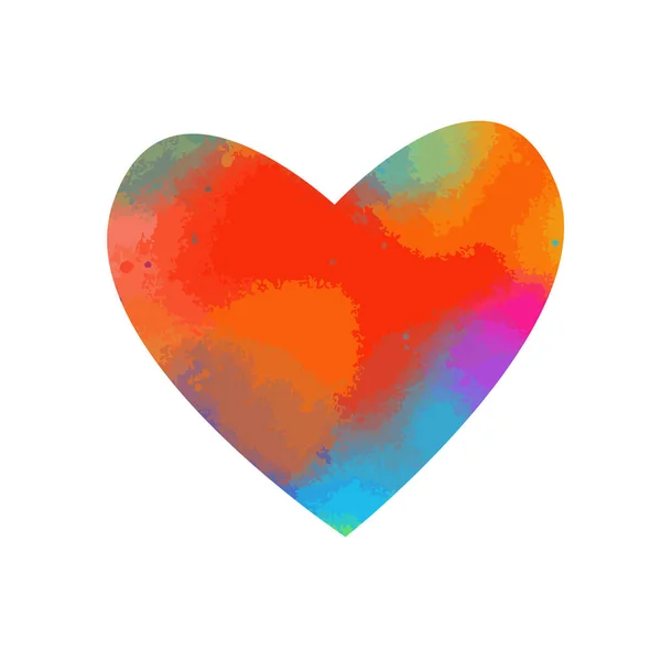 O coração é multicolorido. Feliz Dia dos Namorados. Ilustração vetorial —  Vetores de Stock