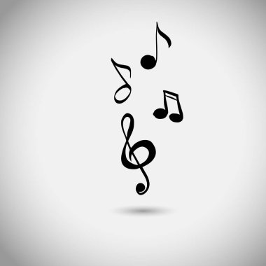 Vektör illüstrasyon siyah tiz clef izole. Müzik anahtarı. Müzik sembolü.