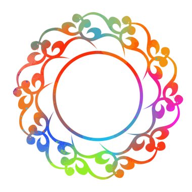 çok renkli yuvarlak çerçeve. Vektör çizimi