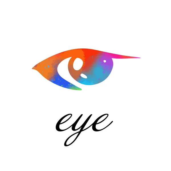 Logo ojo estilizado abstracto. El objeto del ojo humano. Ilustración vectorial — Vector de stock
